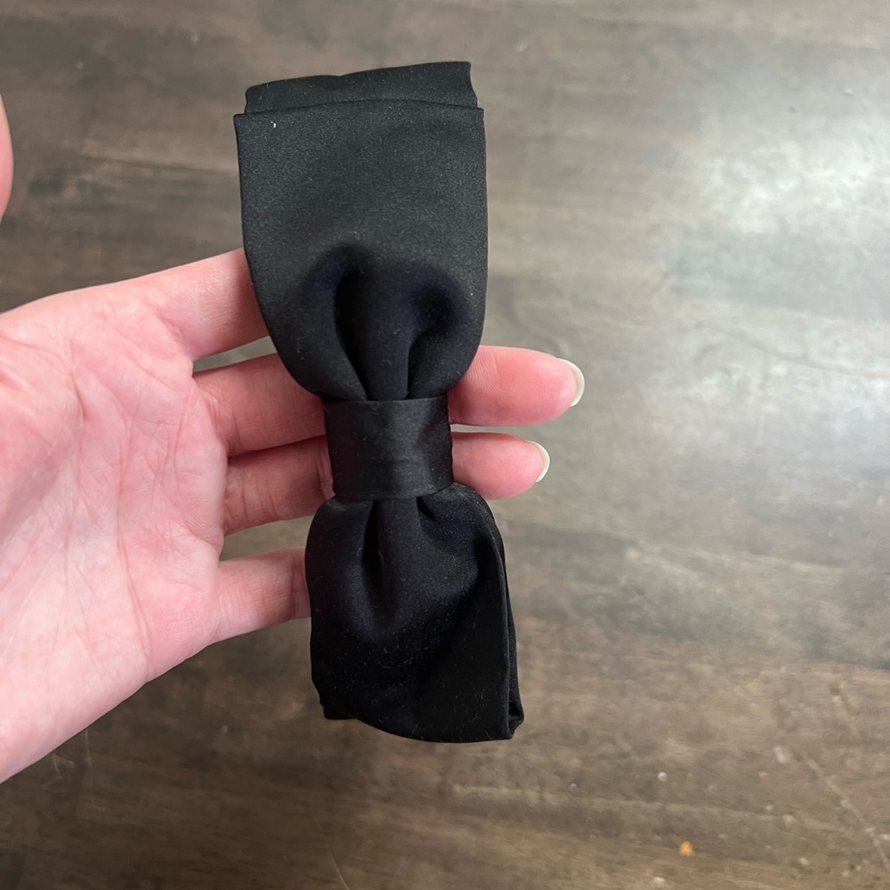 J. Crew Elegant Black Bow Tie Headband